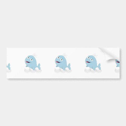 Blue Whale Bumper Sticker