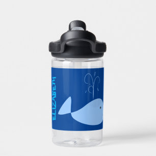 Blue Whale Cartoon Kids Water Bottle