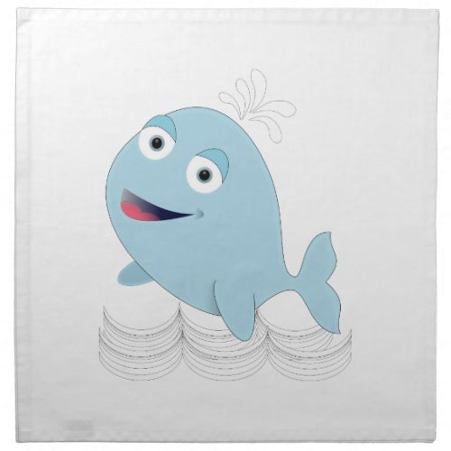 Blue Whale Cloth Napkin