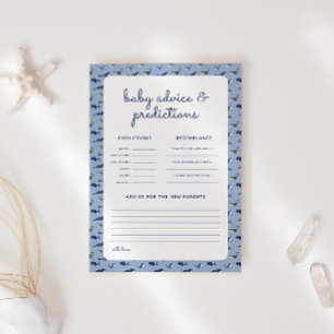 Blue Whale Coral Baby Shower Predictions Game