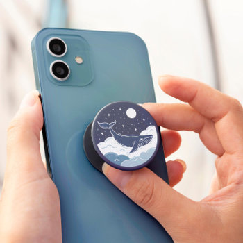 Blue Whale Dream Popsocket by heartlocked at Zazzle