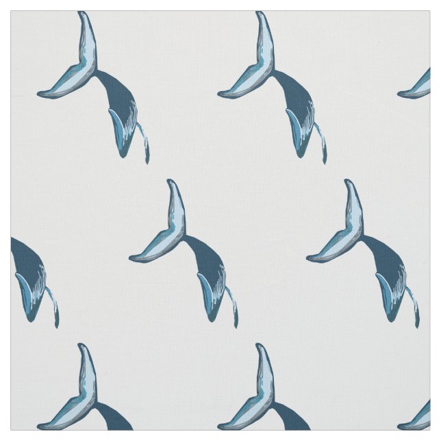 Blue Whale Fabric (Swatch)