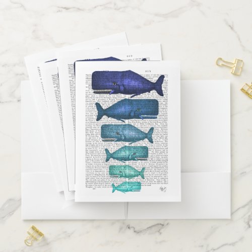 Blue Whale Family Pocket Folder