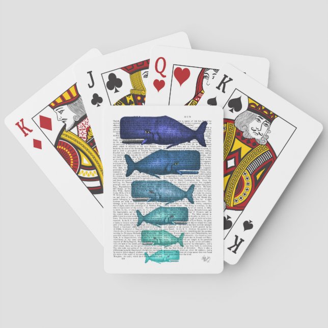 Blue Whale Family Poker Cards (Back)