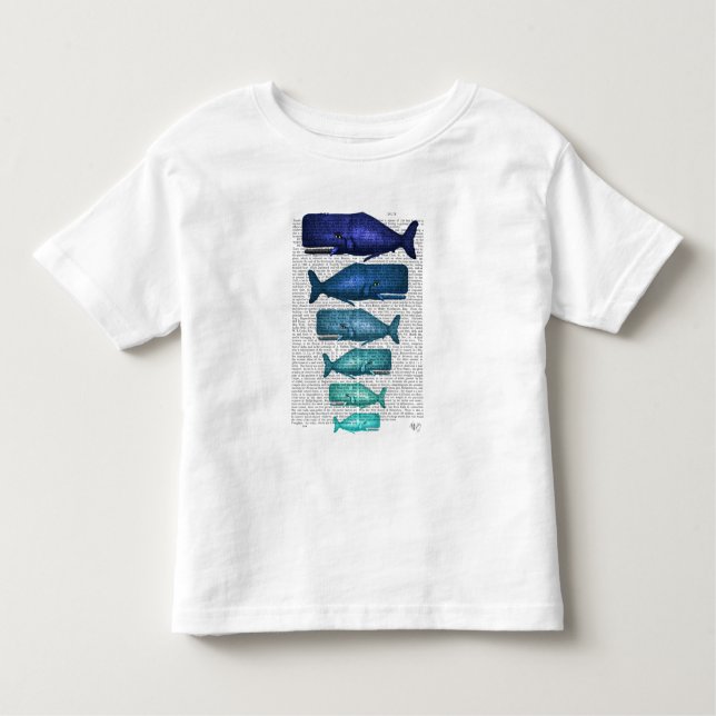 Blue Whale Family Toddler T-shirt (Front)