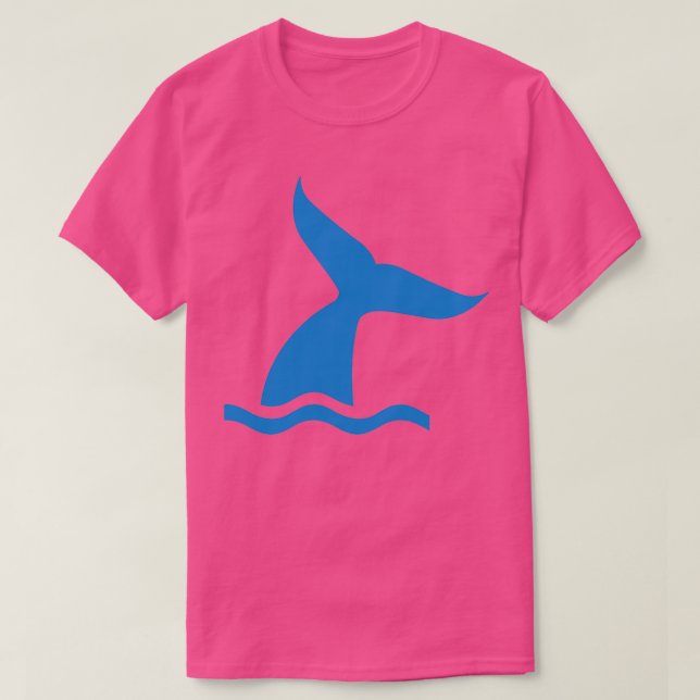Blue whale fin T-Shirt (Design Front)