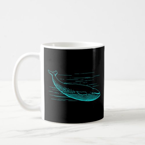 Blue Whale Fish  Coffee Mug
