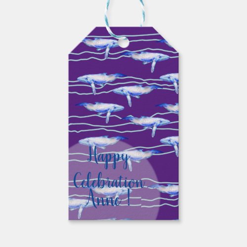 Blue whale   Gift Tags