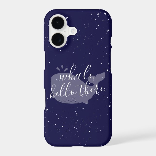 Blue Whale, Hello There Iphone Case (Back)