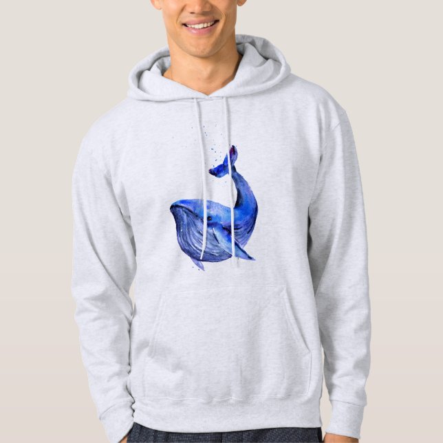 blue whale hoodie (Front)