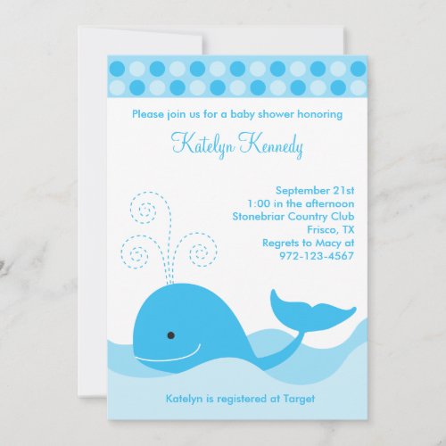 Blue Whale Invitations