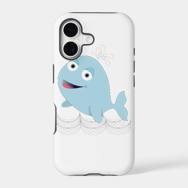 Blue Whale Iphone Case (Back)