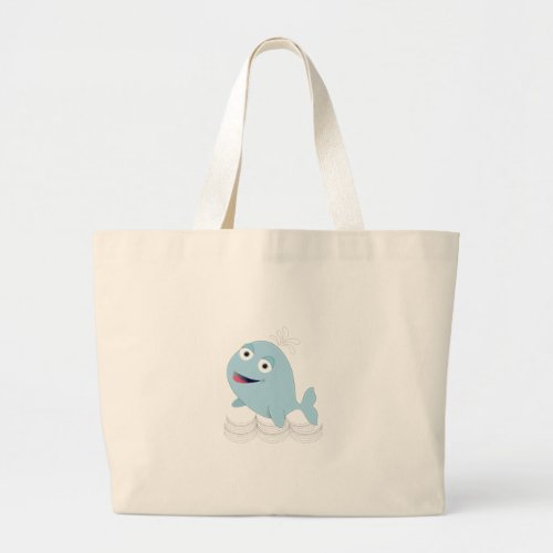 Blue Whale Large Tote Bag