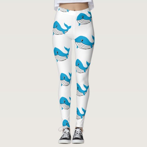 blue whale leggings