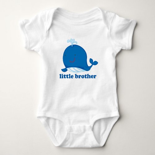 Blue Whale Little Brother Baby Bodysuit