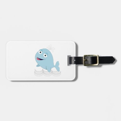 Blue Whale Luggage Tag