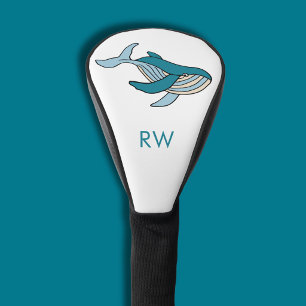 Blue Whale Monogram Golf Head Cover