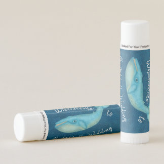 Blue Whale Nautical Beach Ocean Seaside Wedding Lip Balm
