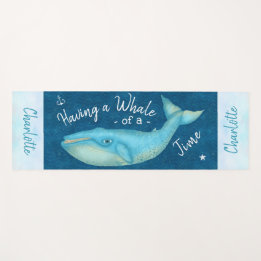 Blue Whale Nautical Beach Time Personalized Ocean Yoga Mat