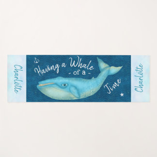 Blue Whale Nautical Beach Time Personalized Ocean Yoga Mat