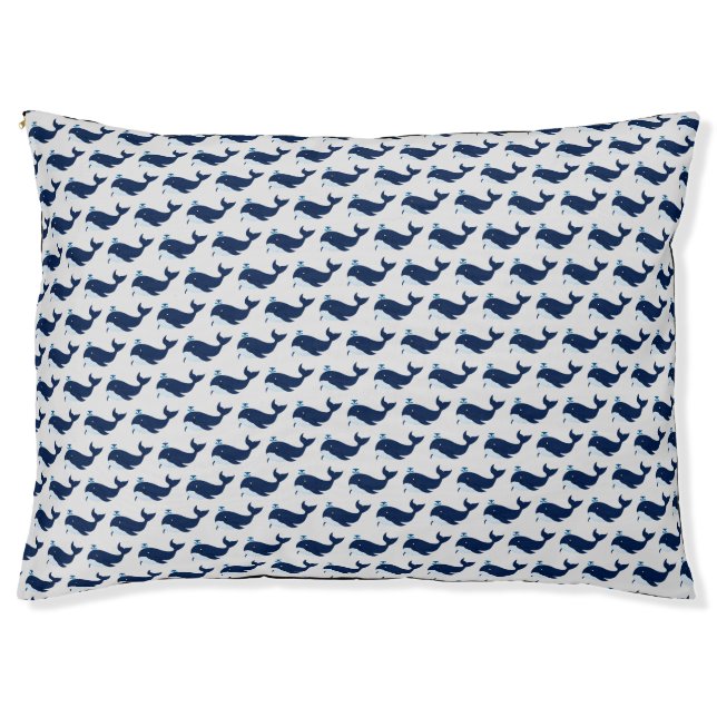 Blue Whale, Nautical Dog Bed (Front)