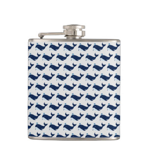 Blue Whale, Nautical Flask