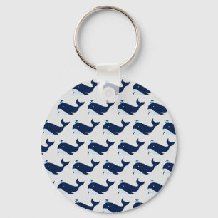 Blue Whale, Nautical Keychain