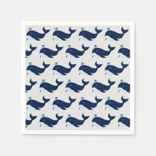 Blue Whale, Nautical Napkins