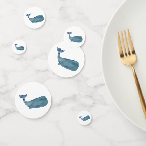 Blue Whale Nautical Painting Party Confetti