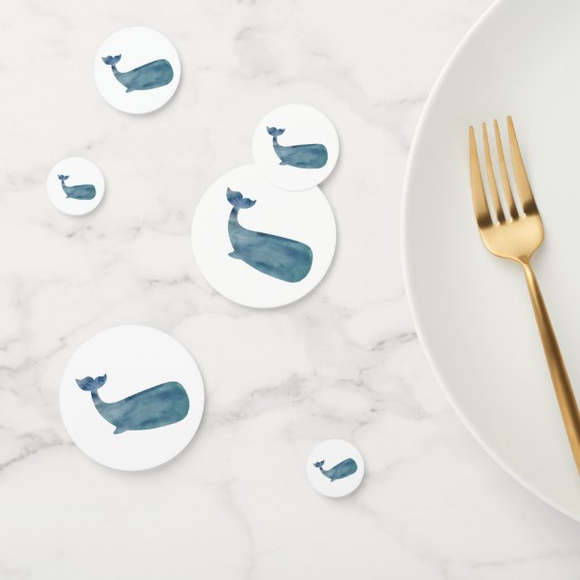 Blue Whale Nautical Painting Party Confetti (Group)