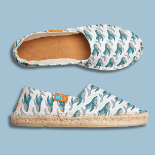 Blue whale ocean espadrilles