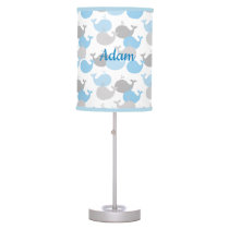 Blue Whale Ocean Sea Animals Baby Boy Nursery Table Lamp