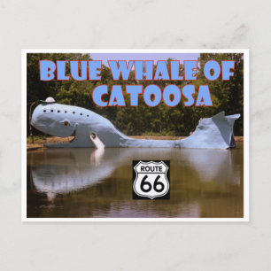 Blue Whale of Catoosa Route 66 Postcard