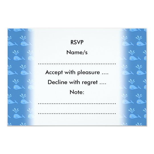 Blue Whale Pattern. Card