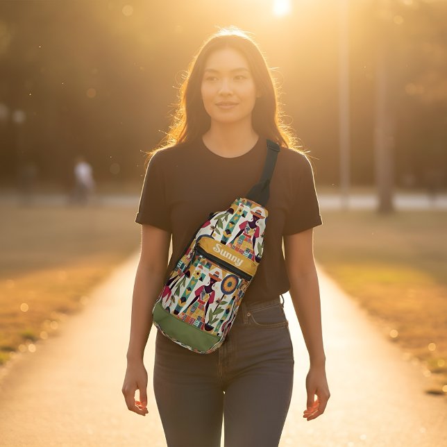 blue whale pattern, celestial ocean design, starry sling bag (Creator Uploaded)