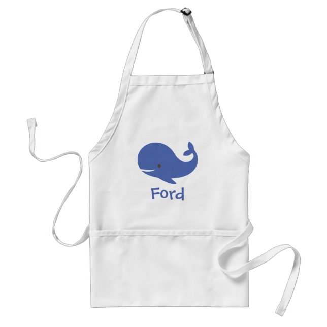 Blue Whale Personalized Apron (Front)