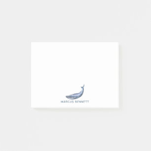 Blue Whale Personalized Post It Notes