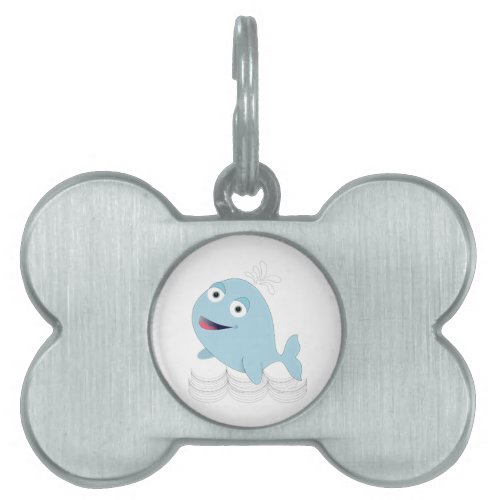 Blue Whale Pet Name Tag