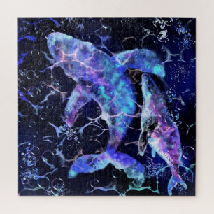 Blue Whale Puzzle - Painting