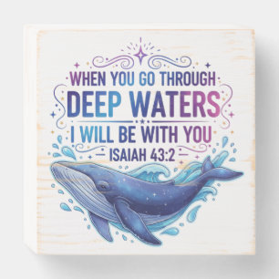 Blue Whale Scripture Wooden Box Sign