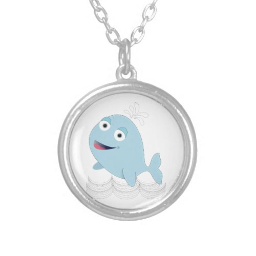 Blue Whale Silver Plated Necklace