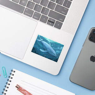 Blue whale Small Sticker