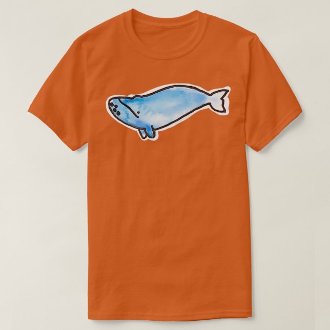 blue whale sticker T-Shirt (Design Front)