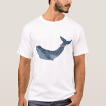 Blue Whale T-shirt at Zazzle