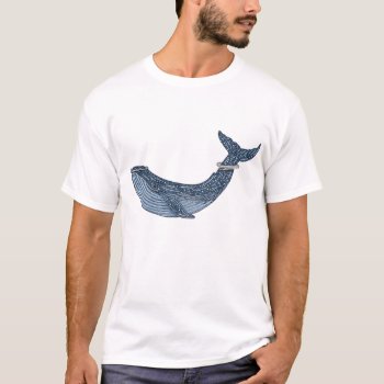 Blue Whale T-shirt by elihelman at Zazzle