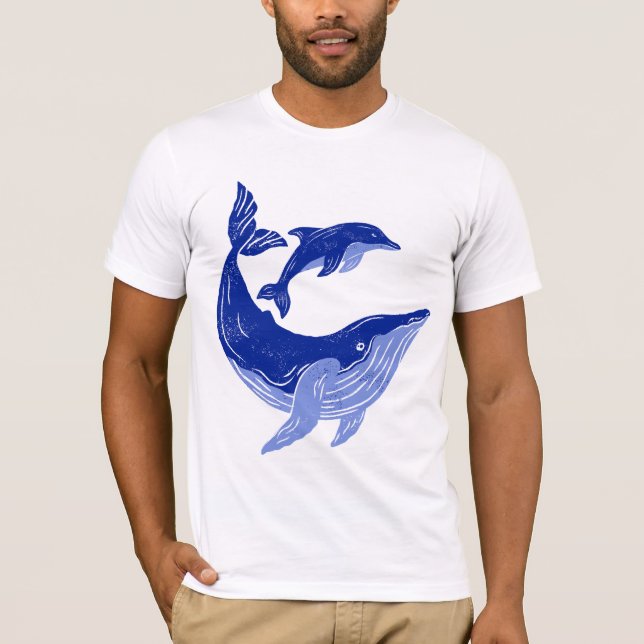 Blue Whale T-Shirt Design (Front)