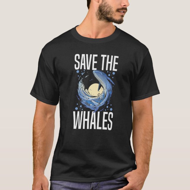 Blue Whale Tail Humpback Whales Quotes Right Anima T-Shirt (Front)