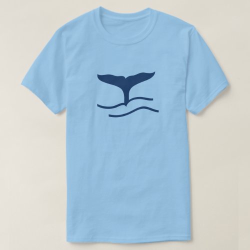 Blue Whale tail silhouette T_Shirt