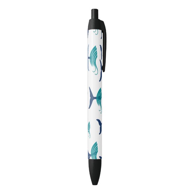 Blue Whale Tail Waves Sea Animal Ocean Marine Pen (Bottom (Vertical))