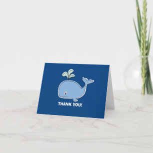 Blue Whale Thank You Card